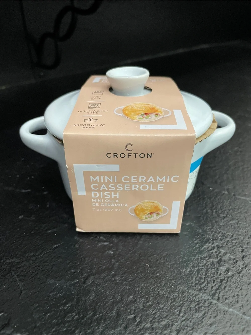 Crofton Mini Ceramic Casserole Dish - White